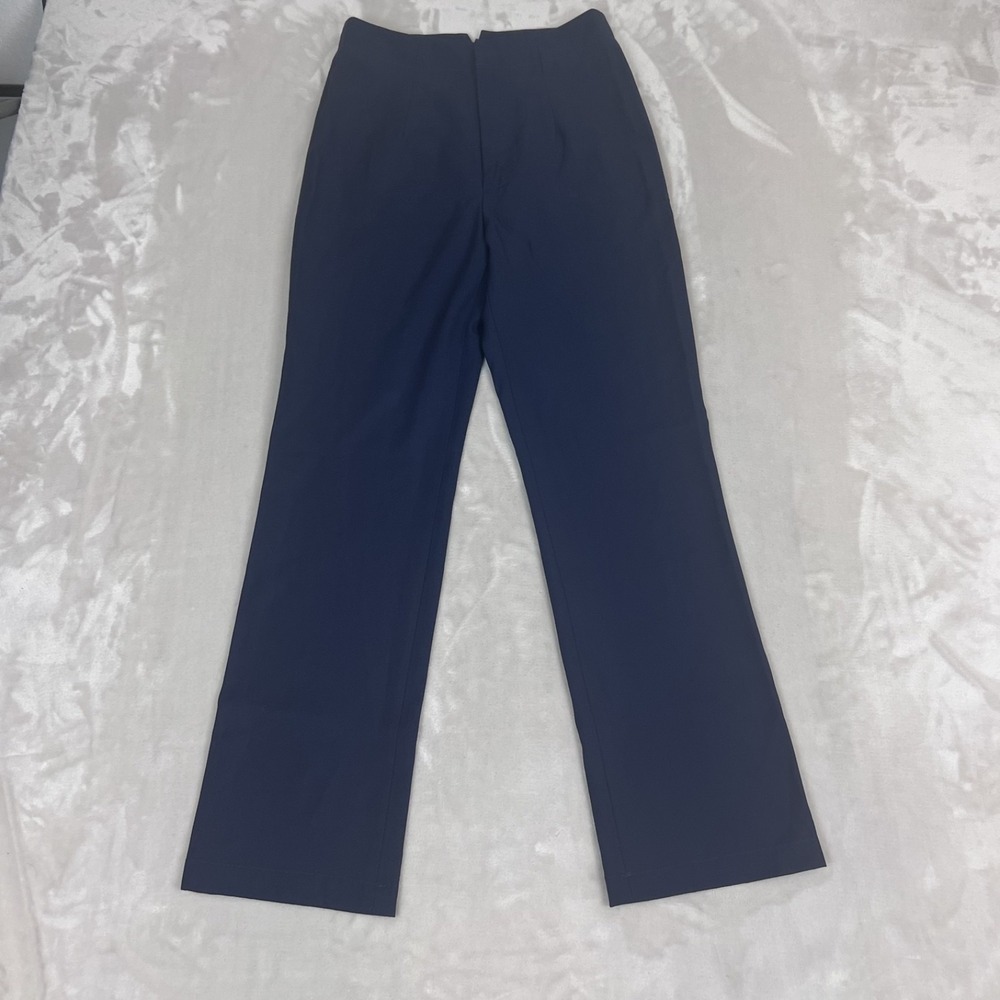 Creatures Of Comfort‎ Pants Womens 2 Blue 100% Wool Straight Ankle Career Work